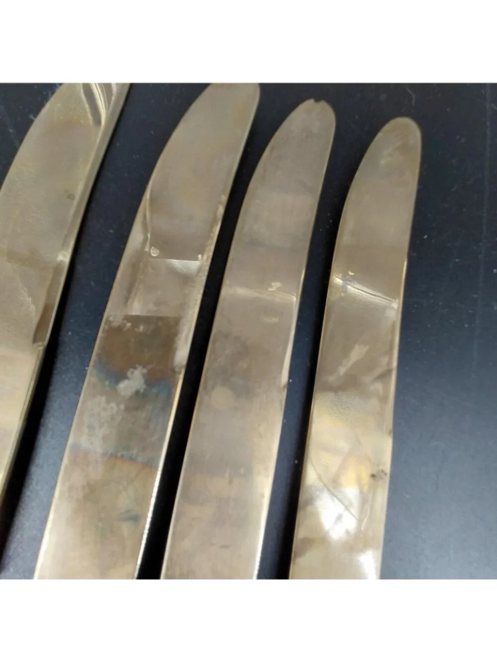 Dirigold Regal Dinner Knife Set 4 Gold Table Dirilyte Alloy Flatware Sweden